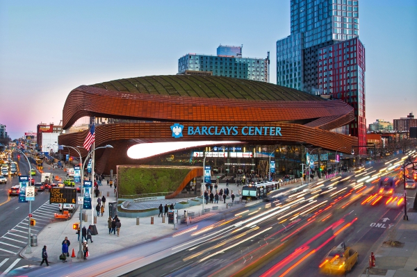 BROOKLYN, NY - Overall Shots of Barclays Center from the corner of Flatbush and Atlantic avenues in Brooklyn, NY on March 4, 2017.